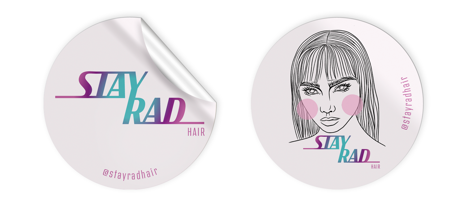 sticker design studio nova stay rad branding grafik design